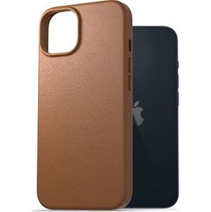 AlzaGuard Genuine Leather Case na iPhone 14 hnedý