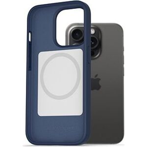 AlzaGuard Magsafe Silicone Case na iPhone 15 Pro modrý