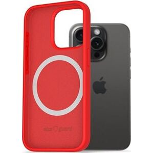 AlzaGuard Silicone Case Compatible with Magsafe iPhone 15 Pro červený