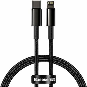 Baseus Tungsten Gold Fast Charging Data Cable Type-C to Lightning PD 20 W 1 m Black