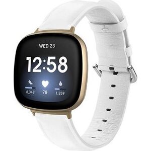 BStrap Leather Lux pro Fitbit Versa 3, white