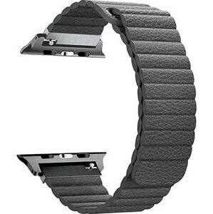 BStrap Leather Loop pro Apple Watch 42mm / 44mm / 45mm, Gray