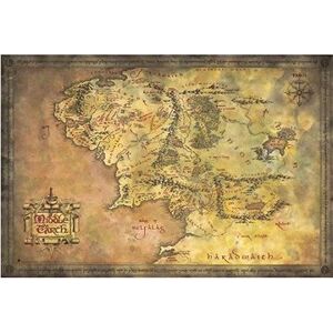 The Lord Of The Rings – Pán prsteňov – Map Of Middle Earth – plagát