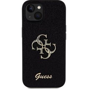 Guess PU Fixed Glitter 4G Metal Logo Zadný Kryt na iPhone 13 Black