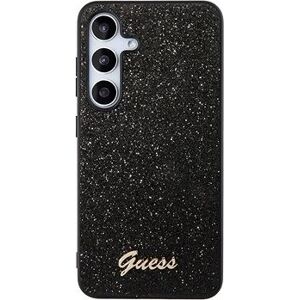Guess PC/TPU Glitter Flakes Metal Logo Zadný Kryt na Samsung Galaxy S24+ Black