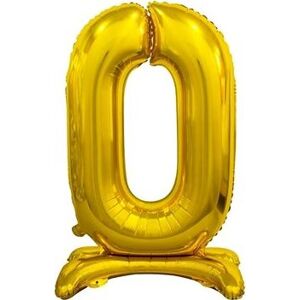 Balónik fóliový číslica zlatá na podstavci, 74 cm – 0