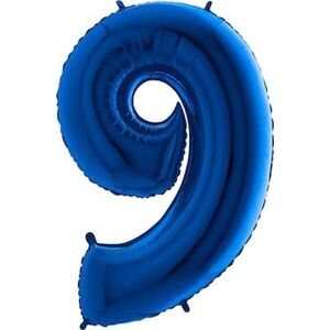 Balón fóliový číslica modrá – blue 102 cm – 9