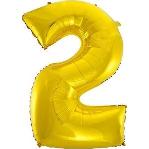 Balón fóliový číslica zlatá – gold 102 cm – 2