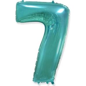 Balón fóliový číslica tyrkysová – tiffany 102 cm – 7
