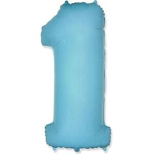 Balón fóliový číslica svetlo modrá 102 cm – 1