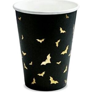 Papierové tégliky – netopiere – halloween – 220 ml – 6 ks