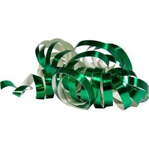 Serpentýny metalické zelené - délka 4m - 2 kusy