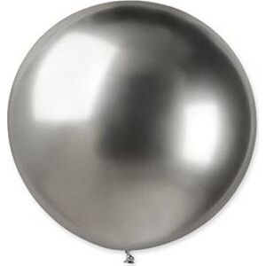 Balóniky chrómované 5 ks strieborné lesklé – Silvester – 80 cm