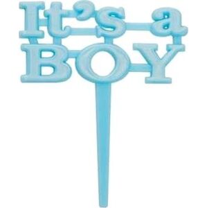 Zapichovátka do cupcaku, 8 ks - baby shower " it's a boy " - kluk