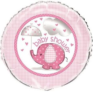 Balón fóliový "baby shower" tehotenský večierok - dievčatko/girl 45 cm
