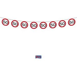 Girlanda narodeniny dopravná značka 50, 12 m