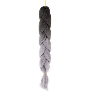 Soulima - Vlasy, kanelové syntetické vlasy ombre sivo-sivé