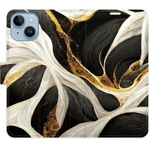 iSaprio flip puzdro BlackGold Marble pre iPhone 14