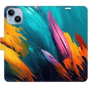 iSaprio flip pouzdro Orange Paint 02 pro iPhone 14