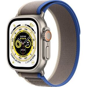 Apple Watch Ultra 49 mm titánové puzdro s modro-sivým trailovým ťahom – M/L