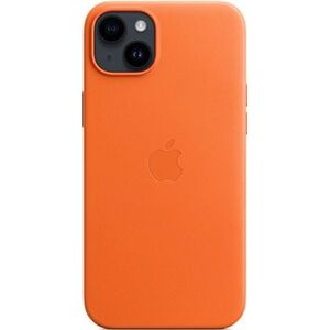 Apple iPhone 14 Plus Kožený kryt s MagSafe oranžový