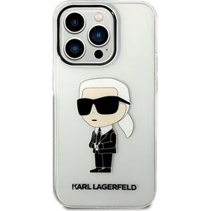 Karl Lagerfeld IML Ikonik NFT Zadný Kryt pre iPhone 14 Pro Transparent