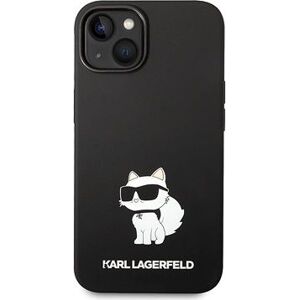Karl Lagerfeld Liquid Silicone Choupette NFT Zadný Kryt pre iPhone 14 Plus Black