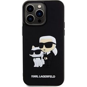 Karl Lagerfeld 3D Rubber Karl and Choupette Zadný Kryt na iPhone 13 Pro Max Black