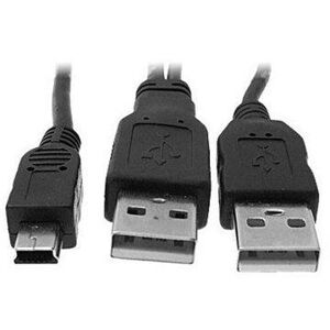 OEM 2x USB A -> MINI 5-pin, Y napájací, 0,6 m