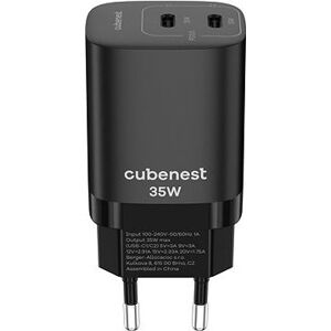 CubeNest S2D1 GaN Adaptér 35 W čierna