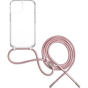 FIXED Pure Neck AntiUV s ružovou šnúrkou na krk na Apple iPhone 15