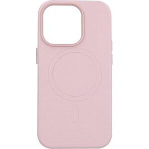 TopQ Kryt Leather MagSafe iPhone 14 Pro růžový 95105