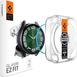 Spigen Glass tR EZ Fit 2 Pack Samsung Galaxy Watch6 Classic 47 mm