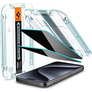 Spigen Glass tR EZ Fit HD Privacy 1 Pack iPhone 15 Pro