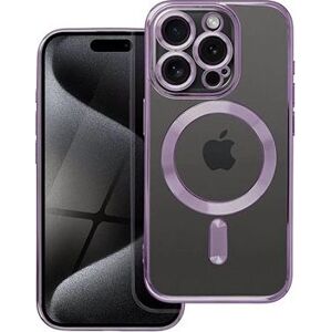 TopQ Kryt Electro iPhone 15 Pro MagSafe s fialovým rámčekom 115597
