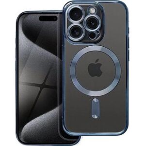 TopQ Kryt Electro iPhone 15 Pro MagSafe s tmavo modrým rámčekom 115603
