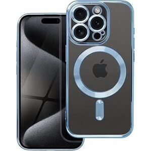 TopQ Kryt Electro iPhone 15 Pro MagSafe s modrým rámčekom 115601