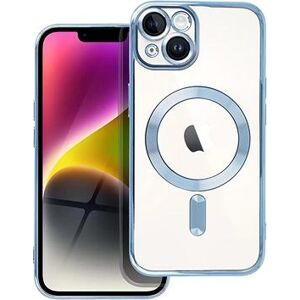 TopQ Kryt Electro iPhone 14 MagSafe s modrým rámikom 115619