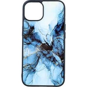 TopQ Kryt Marble iPhone 14 pevný Smoky Blue 110477