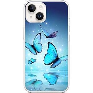 TopQ Kryt iPhone 14 Modří motýlci 109818