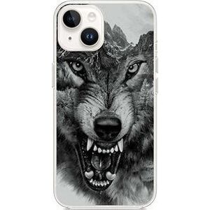 TopQ Kryt iPhone 14 Černobílý vlk 109816