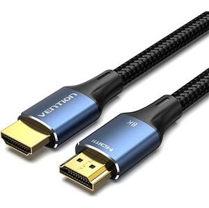 Vention Cotton Braided HDMI-A Male to Male HD Cable 8K 1 m Blue Aluminum Alloy Type